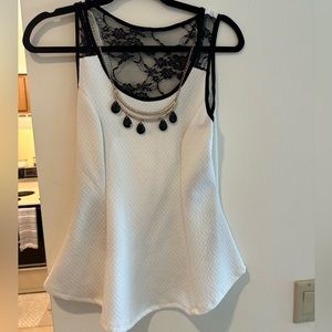 Black and white dress top